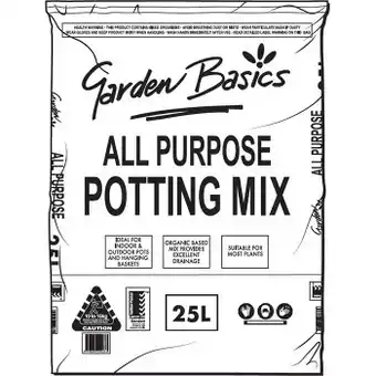Bunnings Garden basics 25l all purpose potting mix offer
