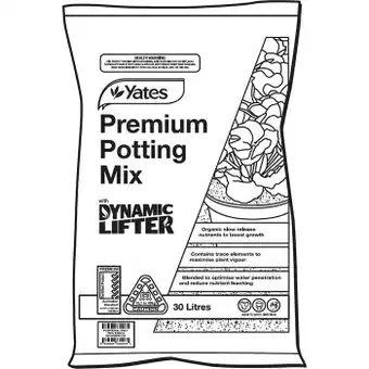 Bunnings Yates 30l premium potting mix dynamic lifter offer