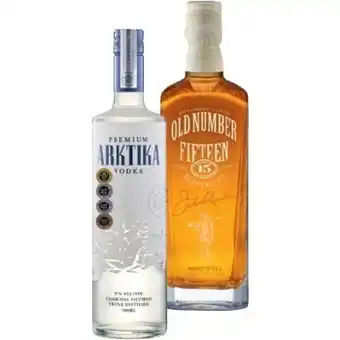 IGA Arktika vodka and old no. 15 bourbon 700ml offer