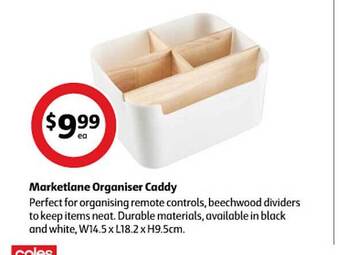 Coles Marketlane organiser caddy offer