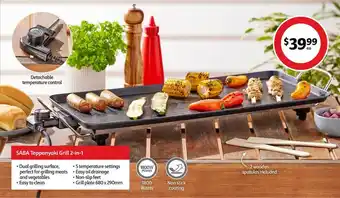 Coles Saba teppanyaki grill 2-in-1 offer