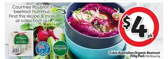 Coles Coles australian organic beetroot offer