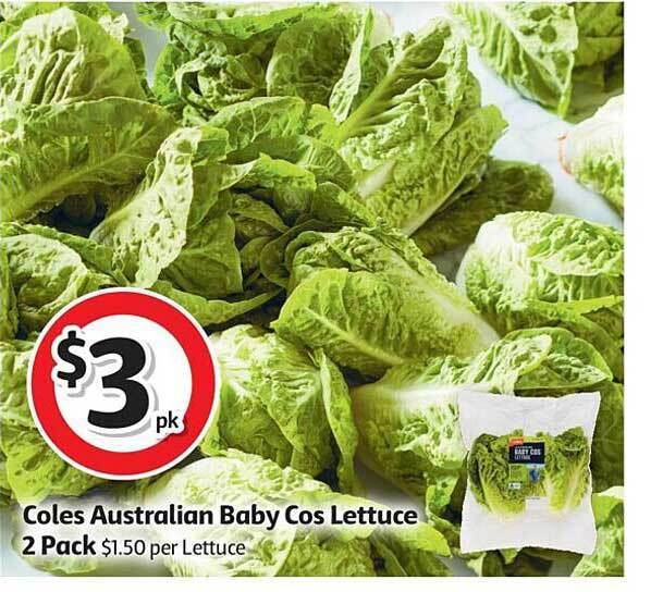 Coles australian baby cos lettuce offer at Coles