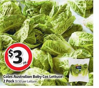 Coles Coles australian baby cos lettuce offer