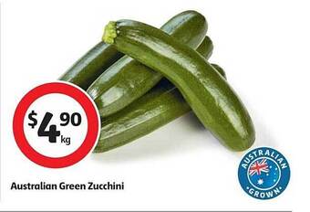 Coles Australian green zucchini offer