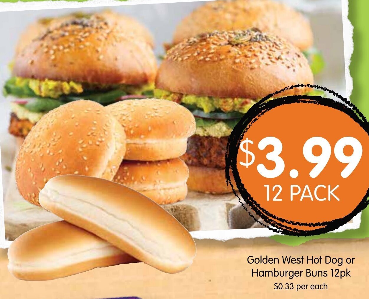 Golden West Hot Dog Or Hamburger Buns 12pk offer at Spudshed