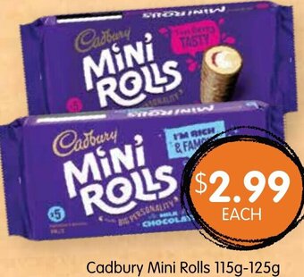 Spudshed Cadbury Mini Rolls 115-125g offer