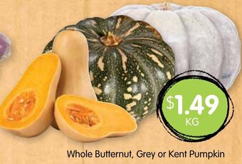 Spudshed Whole Butternut, Grey or Kent Pumpkin offer
