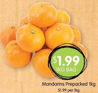 Spudshed Mandarins Prepacked 1kg offer