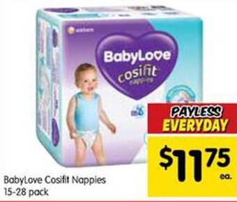 Spar BabyLove Cosifit Nappies 15-28 Pack offer