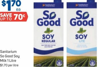 Foodland Sanitarium So Good Soy Milk 1 Litre offer