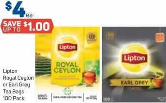 Foodland Lipton Royal Ceylon or Earl Grey Tea Bags offer