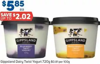 Foodland Gippsland Dairy Twist Yogurt 720 g offer