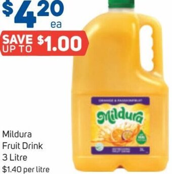 Foodland Mildura Fruit Drink 3 Litre offer