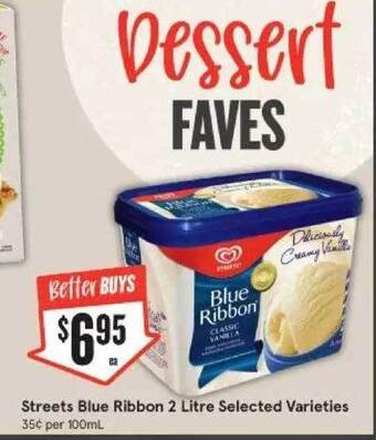IGA Streets blue ribbon 2 litre offer