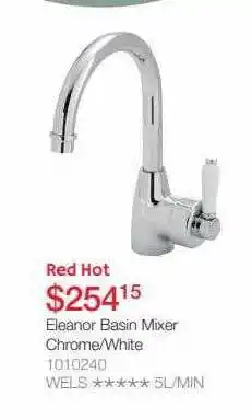 Eleanor basin mixer chrome white