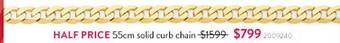 Goldmark 55cm solid curb chain offer