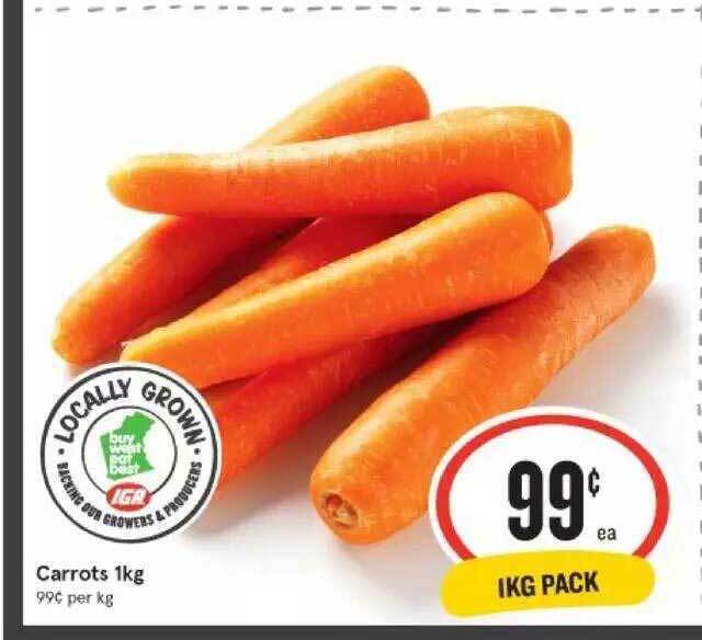 Carrots 1 kg offer at IGA
