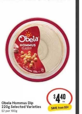 IGA Obela hommus dip offer