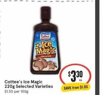 IGA Cottee's ice magic offer