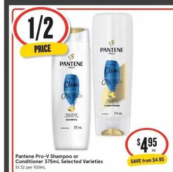IGA Pantene pro-v shampoo or conditioner 375ml offer