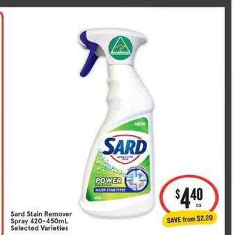 IGA Sard stain remover spray offer
