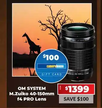 Camera House Om system m zuiko 40-150mm f4 pro lens offer