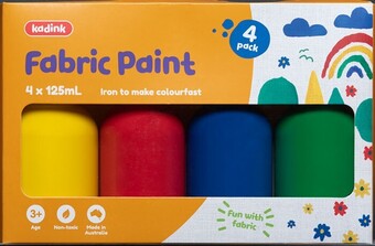 Officeworks Kadink 4 pack 125ml fabric paint offer