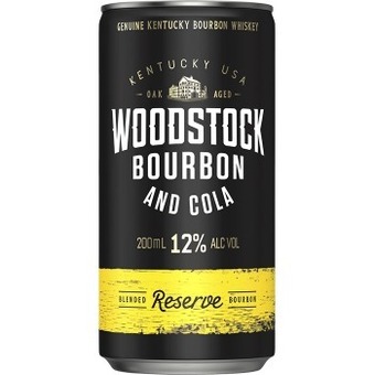 Woodstock bourbon & cola 12% cans 200ml