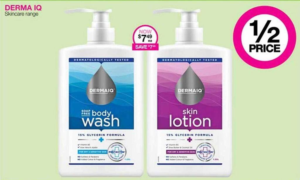 Derma iq skincare range offer at Priceline