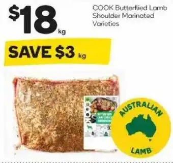 Woolworths Cook butterflied lamb shoulder marinated offer