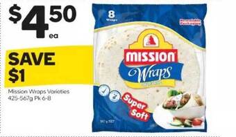 Woolworths Mission wraps offer