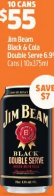 Jim Beam Black & Cola Double Serve 6.9% 10x375ml