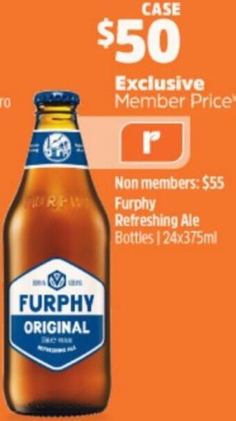 BWS Furphy Refreshing Ale 24x375ml offer