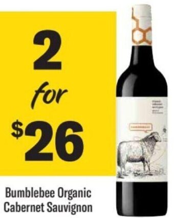 Liquorland Bumblebee Organic Cabernet Sauvignon offer