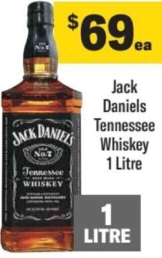 Liquorland Jack Daniels Tennessee Whiskey 1 Litre offer