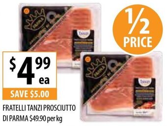 Supabarn Fratelli Tanzi Prosciutto Di Parma offer