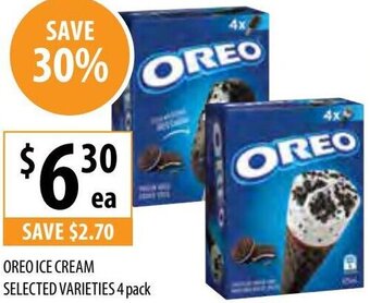 Supabarn Oreo Ice Cream Selected Varieties 4 Pack offer