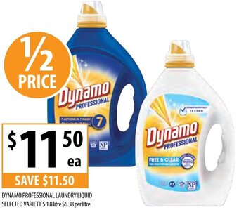 Supabarn Dynamo Professional Laundry Liquid Selected Varieties 1.8 Litre offer