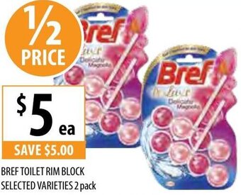 Supabarn Bref Toilet Rim Block Selected Varieties 2 Pack offer