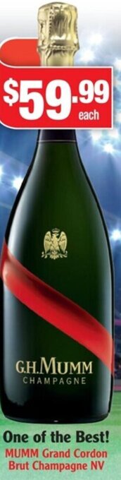 Liquor Stax Mumm Grand Cordon Brut Champagne NV offer