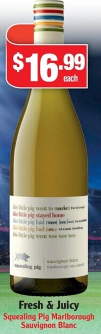 Liquor Stax Squealing Pig Marlborough Sauvignon Blanc offer