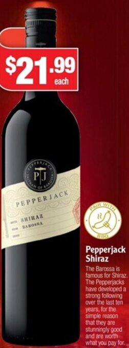 Liquor Stax Pepperjack Shiraz offer
