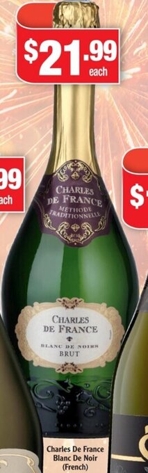 Liquor Stax Charles De France Blanc De Noir ( French) offer