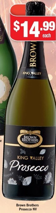 Liquor Stax Brown Brothers Prosecco NV offer
