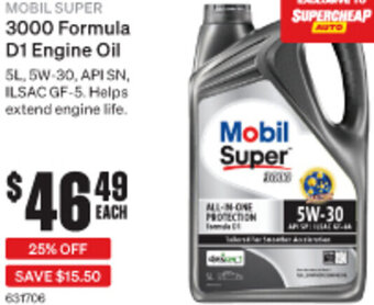Mobil Super 3000 Formula D1 Engine Oil