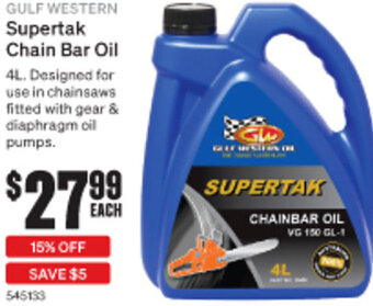 SuperCheap Auto Gulf Western Supertak Chain Bar Oil offer