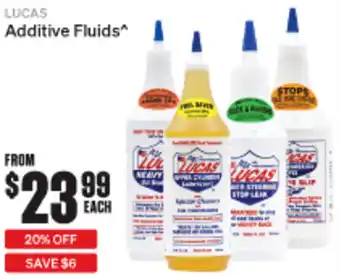 SuperCheap Auto Lucas Additive Fluids offer