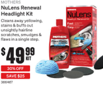 SuperCheap Auto Mothers Nulens Renewal Headlight Kit offer