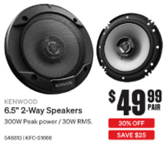 SuperCheap Auto Kenwood 6.5" 2-Way Speakers offer